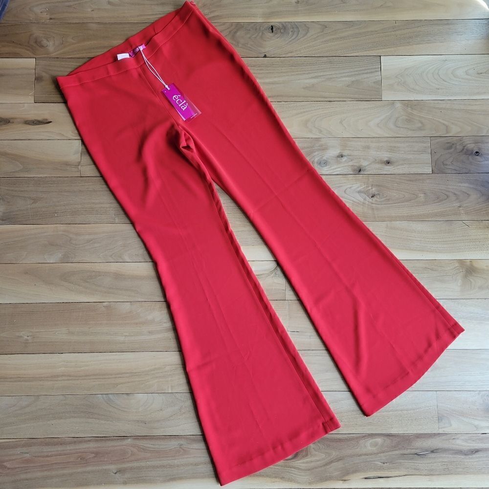 New ECLA Red Wide Leg Pants size 14 XL